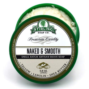 Stirling Soap Company Naked & Smooth Shave Soap 5.8oz