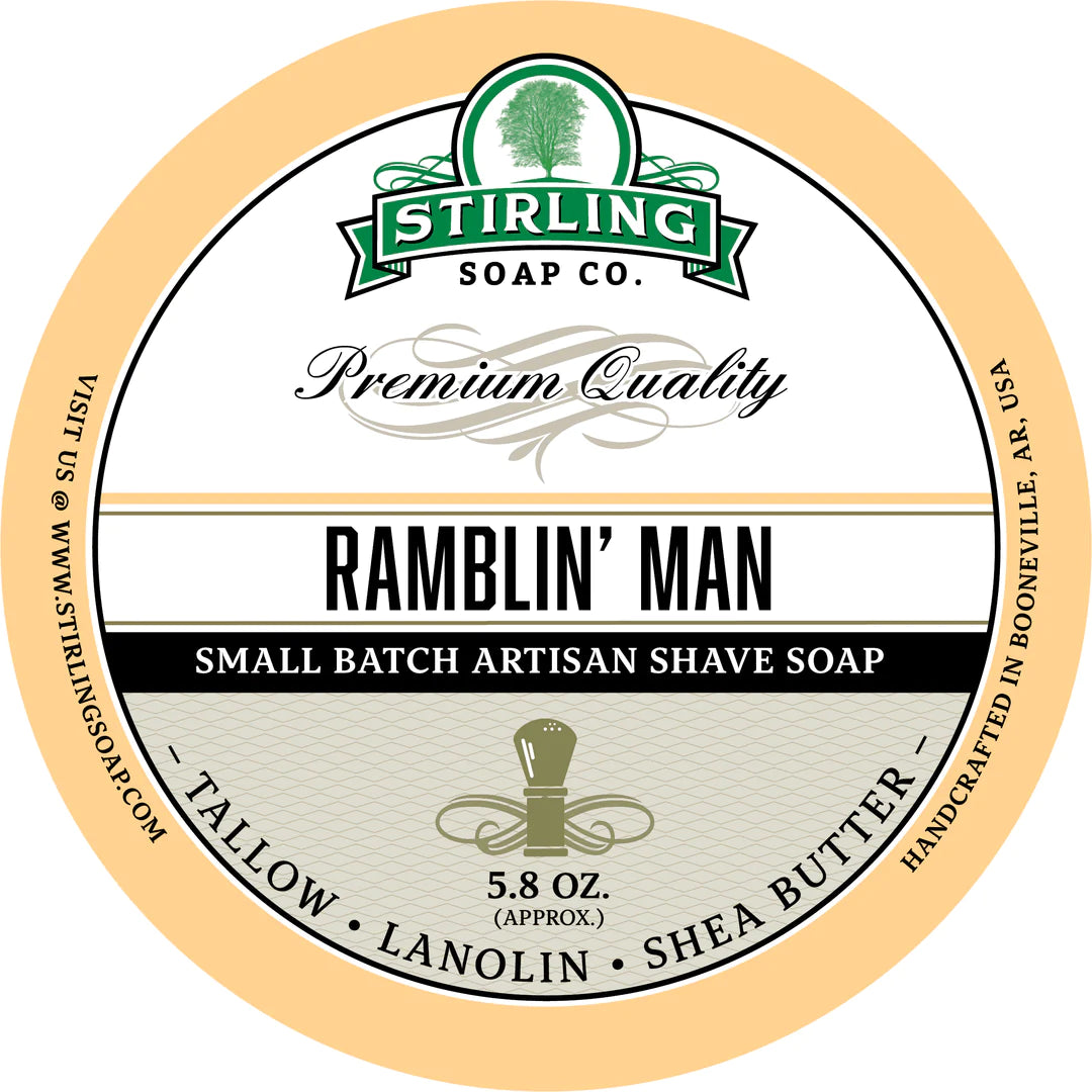 Stirling Soap Company - Ramblin' Man - Shave Soap - 5.8oz