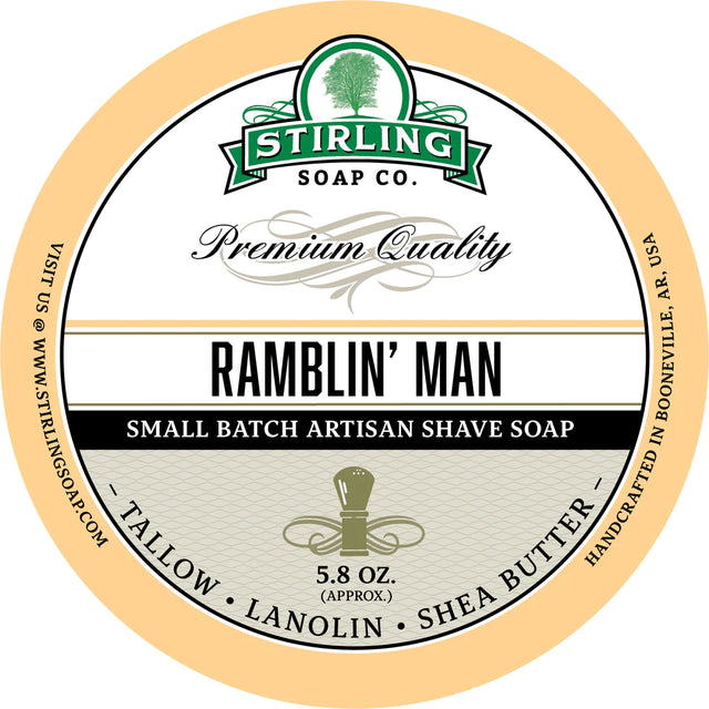 Stirling Soap Company - Ramblin' Man - Shave Soap - 5.8oz