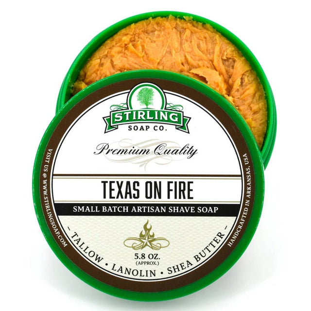 Stirling Soap Company Texas on Fire Shave Soap 5.8oz