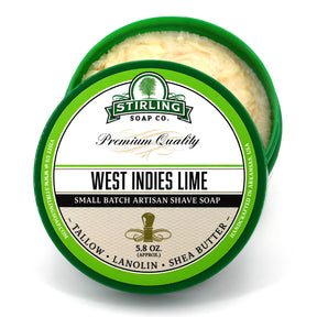 Stirling Soap Company - West Indies Lime - Shave Soap - 5.8oz