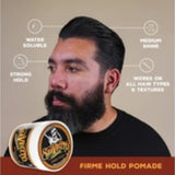 Suavecito - Firme Hold Pomade - Strong Hold - High Shine - 4oz