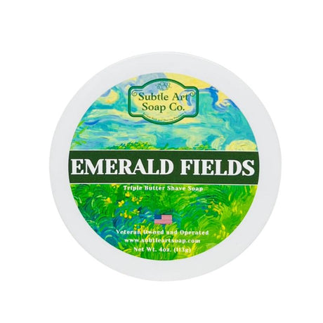 Subtle Art Soap Co. - Emerald Fields - Triple Butter Shave Soap - 4oz
