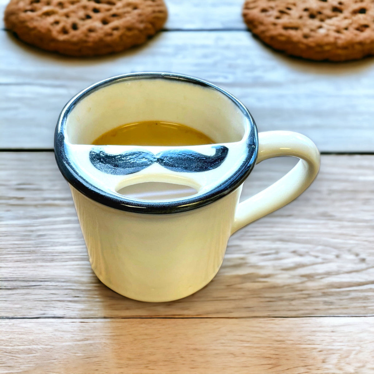 Taconi Ivory Mustache Stoneware Guard Mug