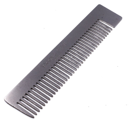Taconic Shave Premium Stainless Steel Pocket Comb and Leather Case Made in USA