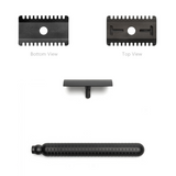 Tatara Masamune Stainless Steel Open Comb Double Edge Safety Razor Dark