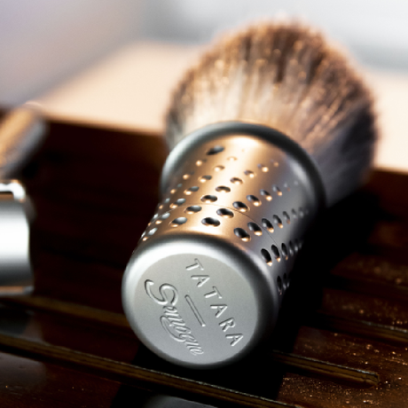 Tatara Muramasa Adjustable Shave Brush Synthetic Matte Handle 24mm