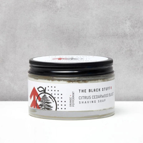 The Black Stuff Citrus Cedarwood Blast Shaving Soap 5.5oz.