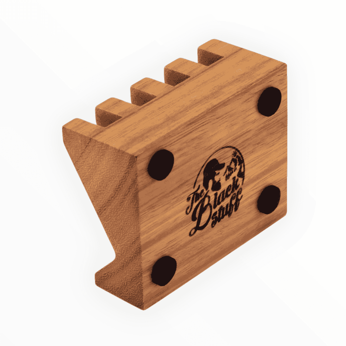 The Black Stuff Diagonal Teak Soap Dish