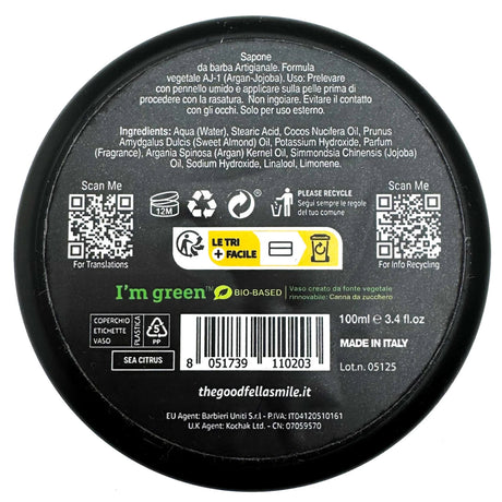 The GoodFellas Smile Sea Citrus Shaving Soap 3.4oz