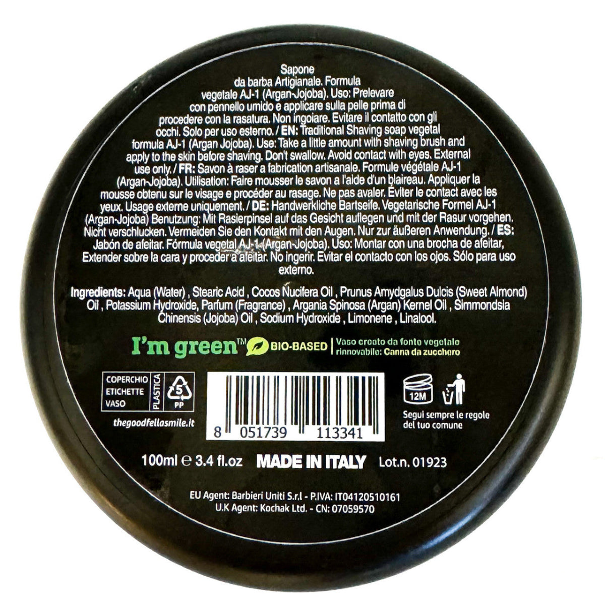 The GoodFellas Smile Solo Shaving Soap 3.4oz