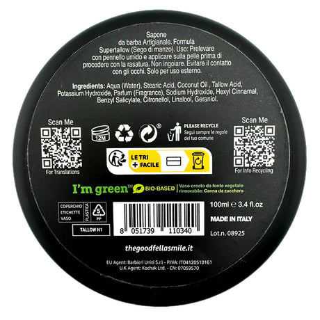 The GoodFellas Smile Tallow N1  Shaving Soap 100ml