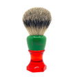 The Herald 26mm Shaving Brush Green & Red Resin Handle Choose Knot Type