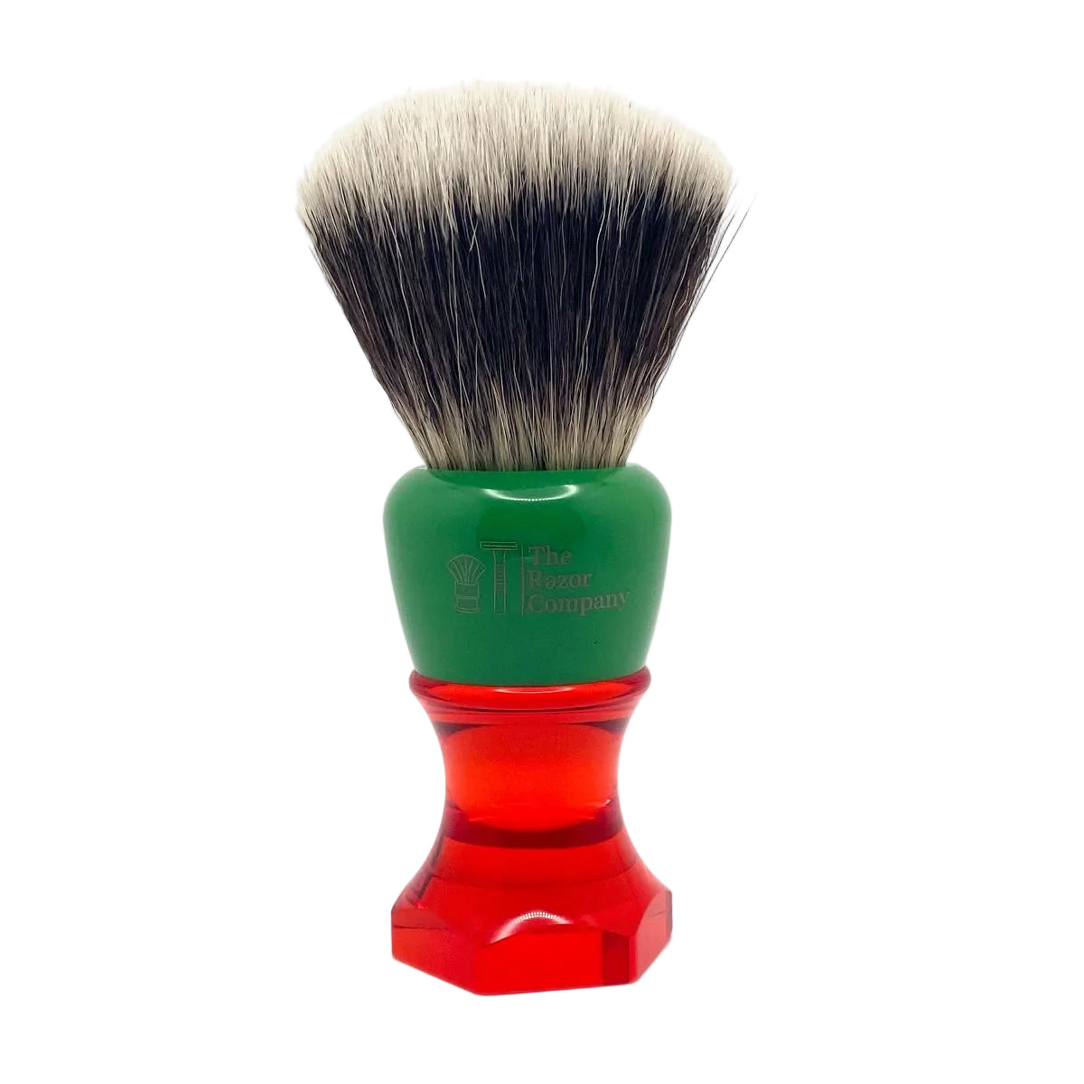 The Herald 26mm Shaving Brush Green & Red Resin Handle Choose Knot Type