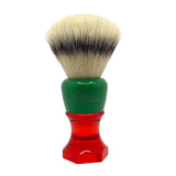The Herald 26mm Shaving Brush Green & Red Resin Handle Choose Knot Type