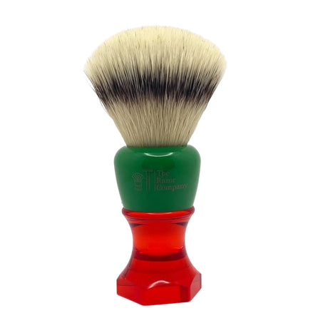 The Herald 26mm Shaving Brush Green & Red Resin Handle Choose Knot Type