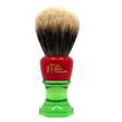 The Herald 26mm Shaving Brush Red & Green Finest Badger Resin Handle