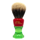 The Herald 26mm Shaving Brush Red & Green Finest Badger Resin Handle