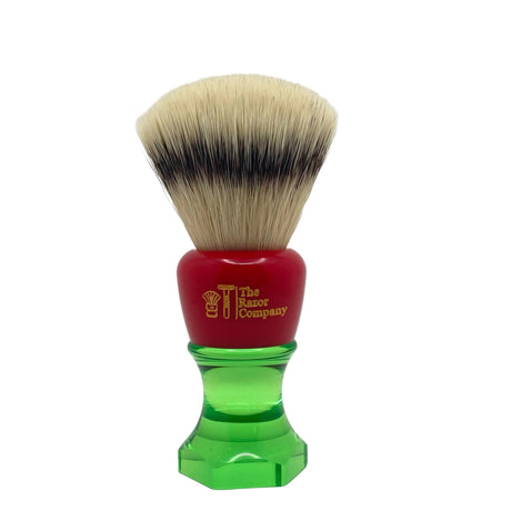 The Herald 26mm Shaving Brush Red & Green Resin Handle Choose Knot Type