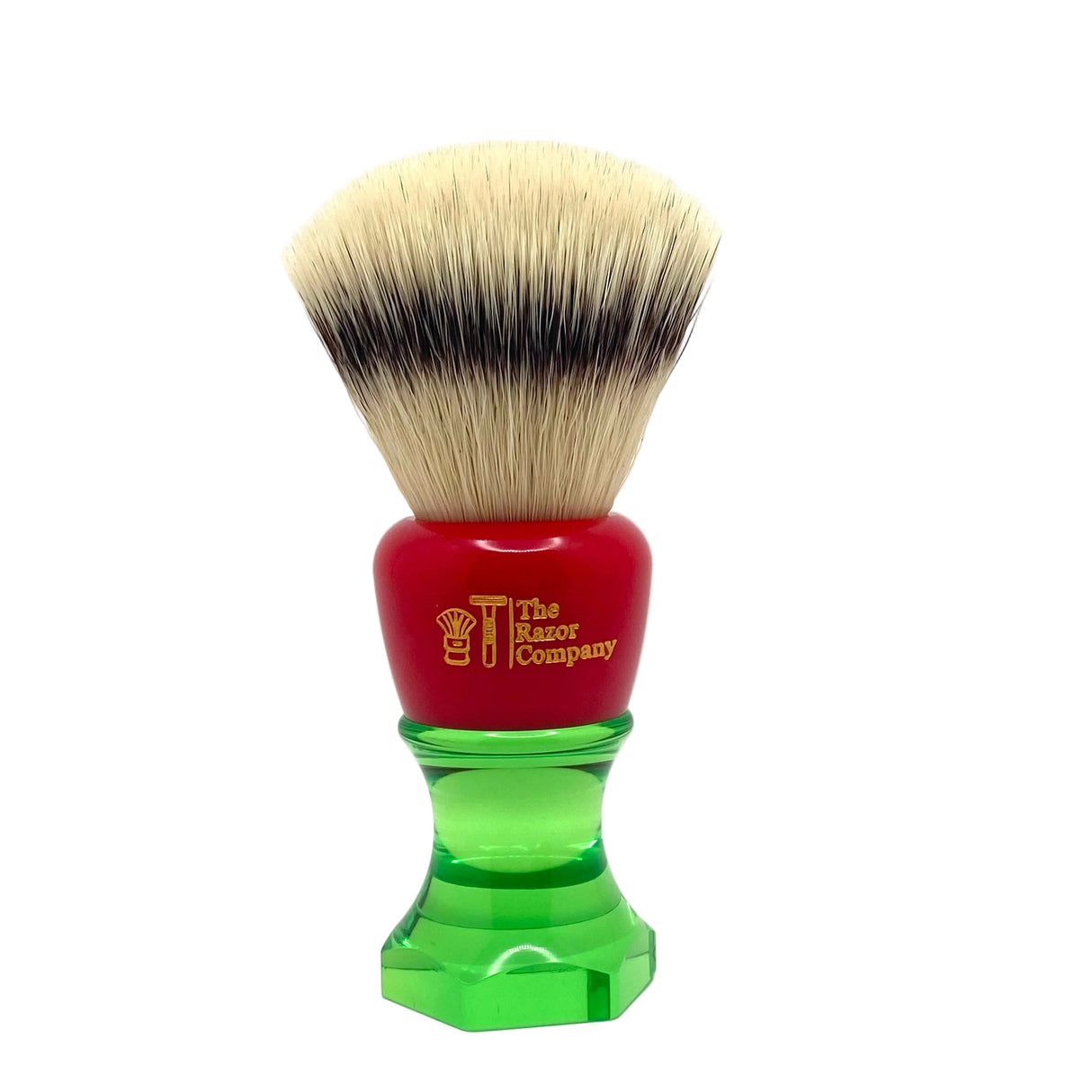 The Herald 26mm Shaving Brush Red & Green Resin Handle Choose Knot Type