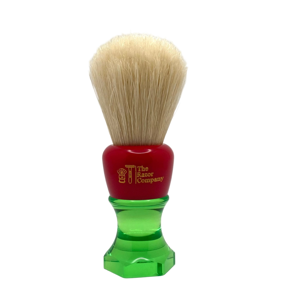 The Herald 26mm Shaving Brush Red & Green Resin Handle Choose Knot Type
