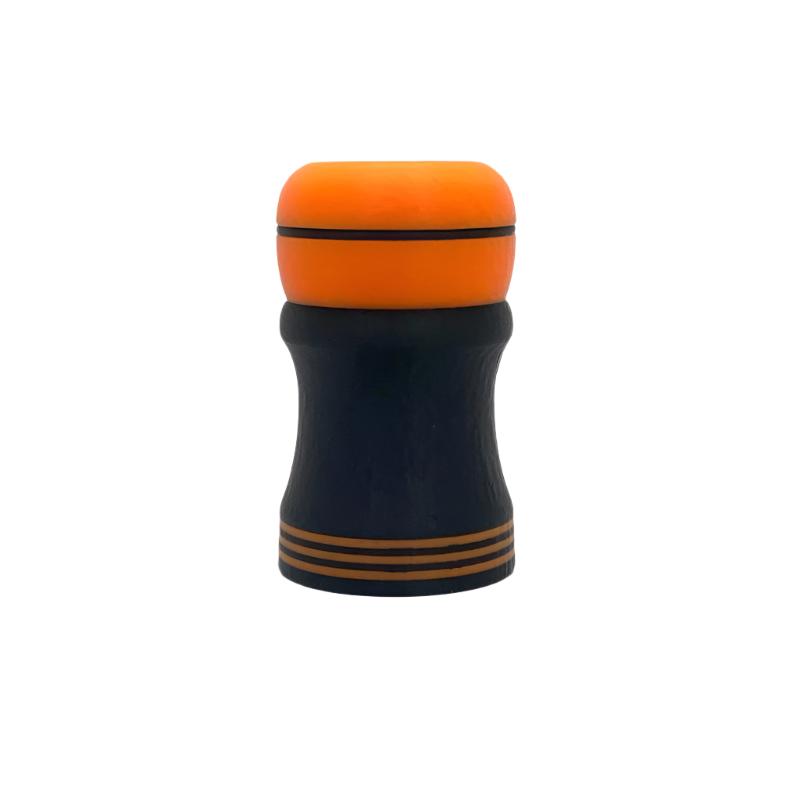 TRC - 3D Printed Shaving Brush - Black with Orange - 26mm