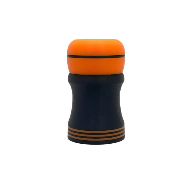 TRC - 3D Printed Shaving Brush - Black with Orange - 26mm