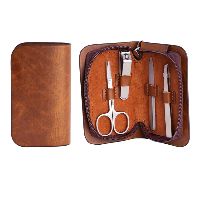 TRC 4 Piece Manicure Set with Small Nail Clippers, Scissors