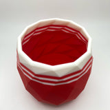TRC - Brush Soaking Mug -  Brilliant Red & White