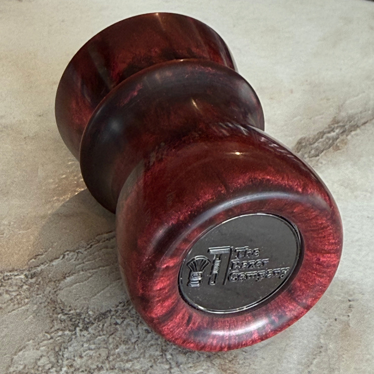 TRC Burgundy Velvet 26mm Resin Shaving Brush Handle Only