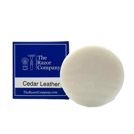 TRC - Cedar Leather - Shaving Soap Puck - 4.5oz