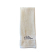 TRC Luxury Shaving Towel Beige Terry w/ Black Embroidery