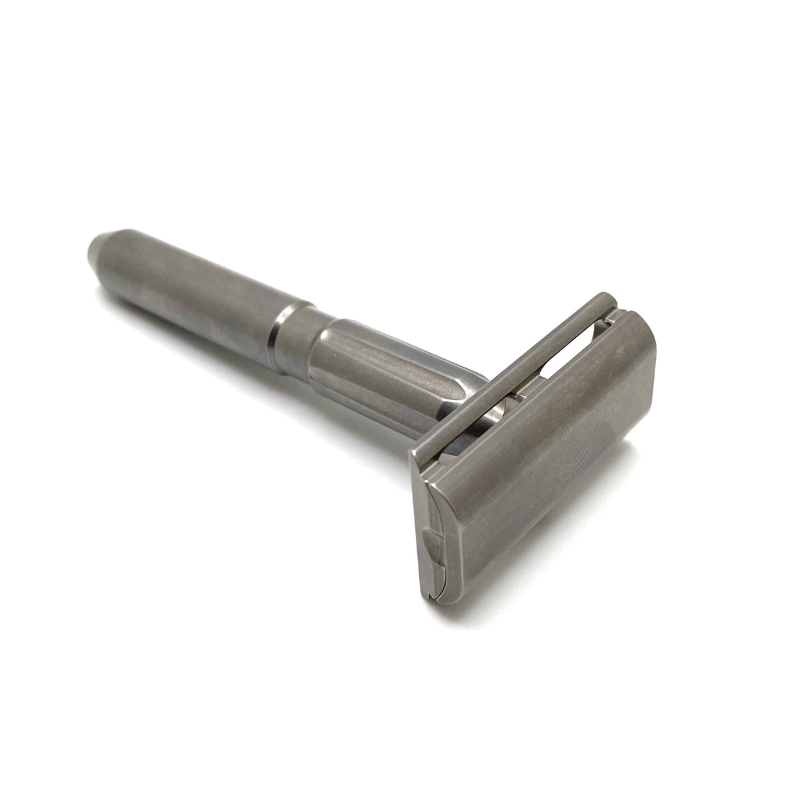 Stainless De Razor TRC - Stainless Steel Double Edge Safety Razor Tumbled – The Razor Company