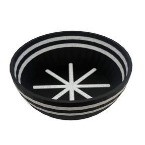 TRC Unbreakable Black & Marble Stripes Lather Bowl