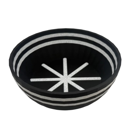 TRC Unbreakable Black & Marble Stripes Lather Bowl