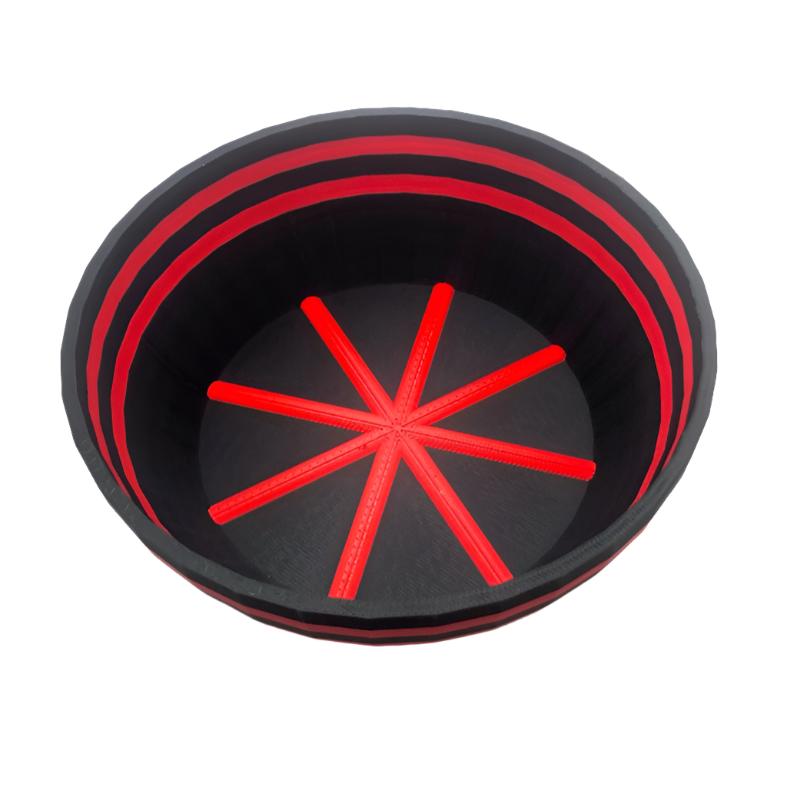 TRC - Unbreakable Lather Bowl - Black with Red Stripes