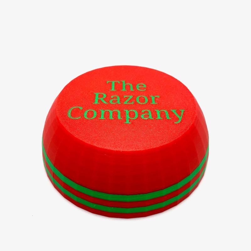 TRC - Unbreakable  Lather Bowl - Brilliant Red with Green Stripes