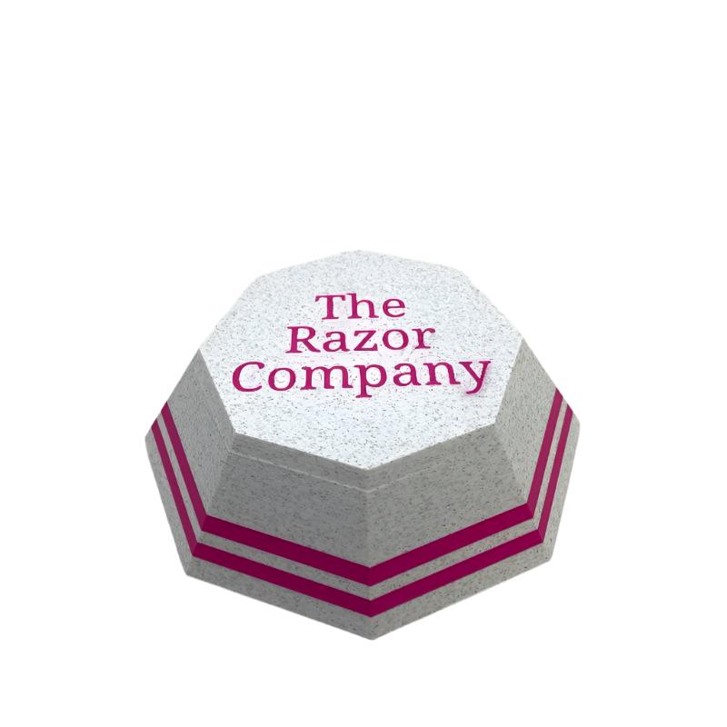 TRC - Unbreakable Lather Bowl - Marble & Pink Octagon