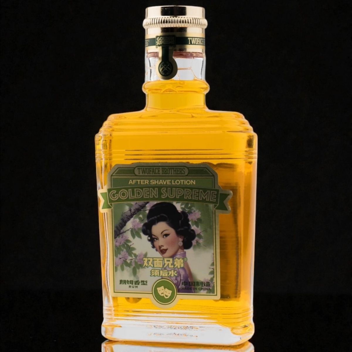 TwoFace Brothers Golden Supreme Aftershave Splash Rum 100ml