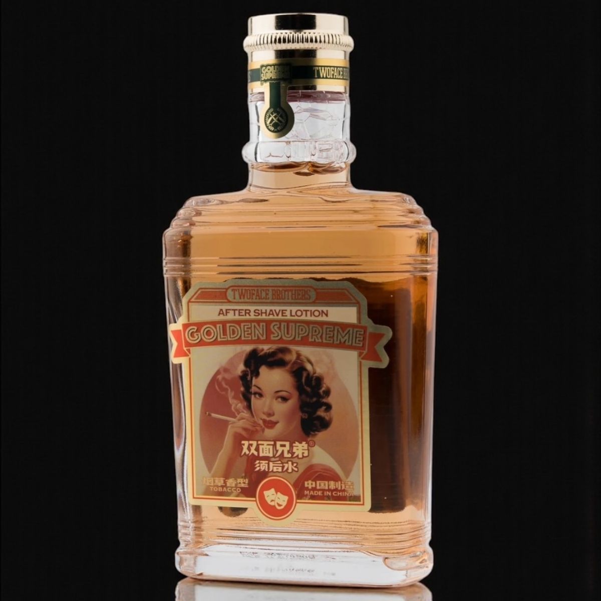 TwoFace Brothers Golden Supreme Aftershave Splash Tobacco 100ml
