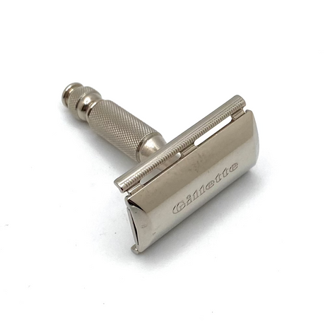 Vintage 1964 Gillette Travel Tech Double Edge Safety Razor