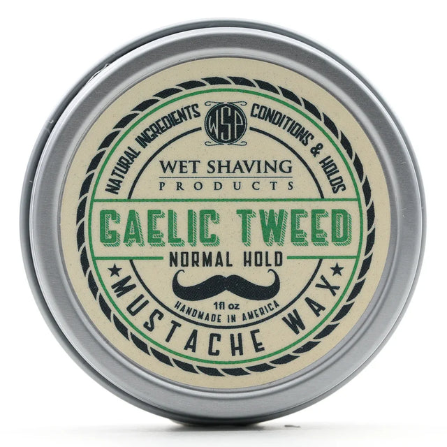 Wet Shaving Products Mustache Wax Normal Hold Gaelic Tweed