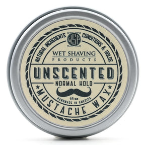 Wet Shaving Products Mustache Wax Normal Hold Unscented 1oz