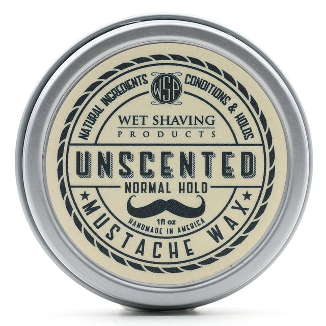 Wet Shaving Products Mustache Wax Normal Hold Unscented 1oz