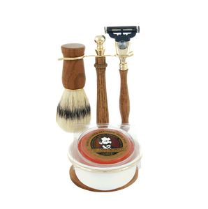 Col. Conk - 5 Pc Gift set, W/ Mach 3 Razor, Boar Brush, Stand, Soap Puck, & Bowl