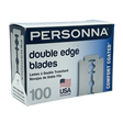 100 Personna Stainless Steel Double Edge Razor Blades - Made in USA