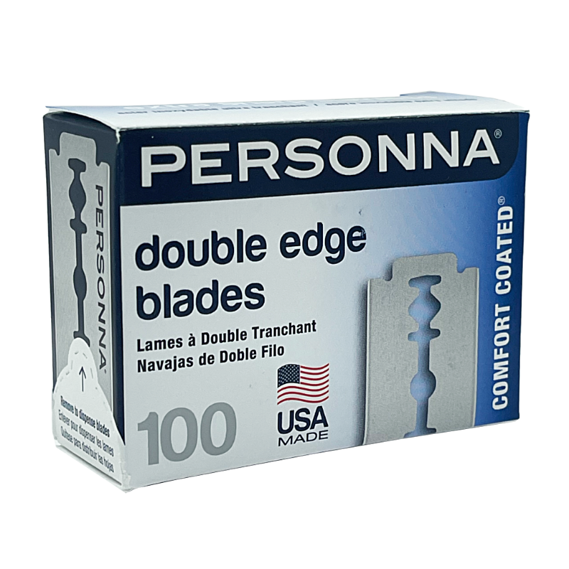 100 Personna Stainless Steel Double Edge Razor Blades - Made in USA