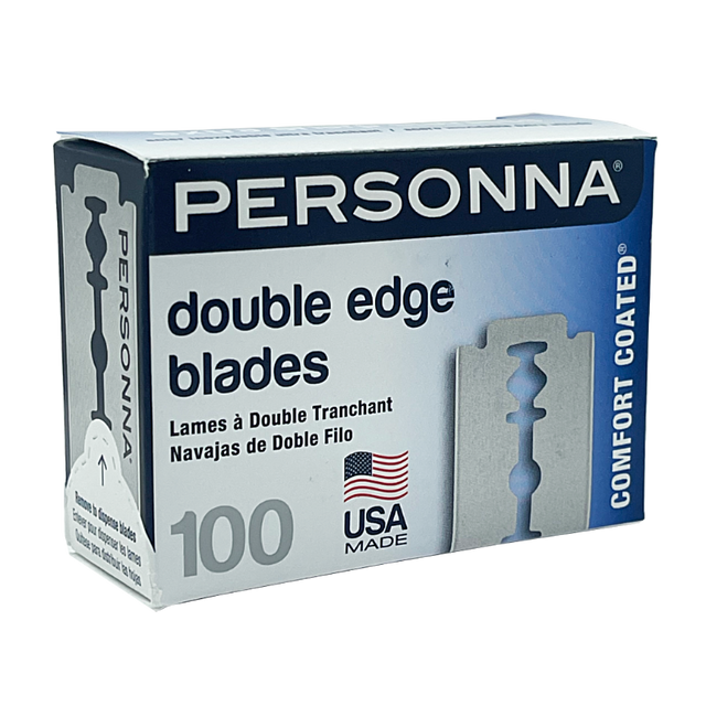 100 Personna Stainless Steel Double Edge Razor Blades - Made in USA