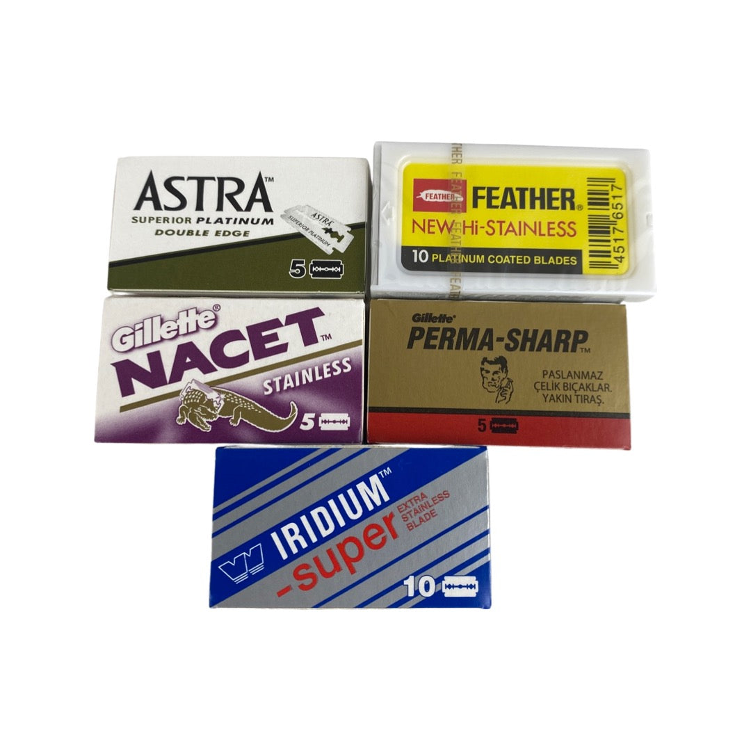 Double Edge Razor Blade Sample Pack - 35 Blades