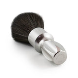 (SPECIAL EDITION) RazoRock 400 Synthetic Shaving Brush - Silver Handle With NOIR Plissoft